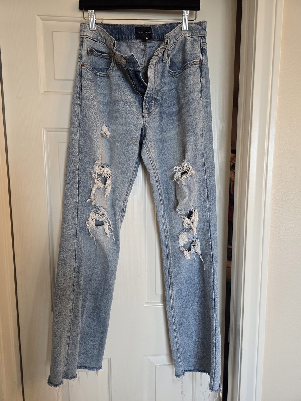 Lucky Brand Light Blue Distressed Flare Jeans